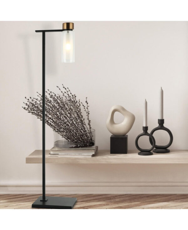 22136 FLOOR LAMP E14 SANDY BLACK-ANTIQUE BRASS FLOOR LIGHTS FOR INTERIOR USE Zambelis Lights