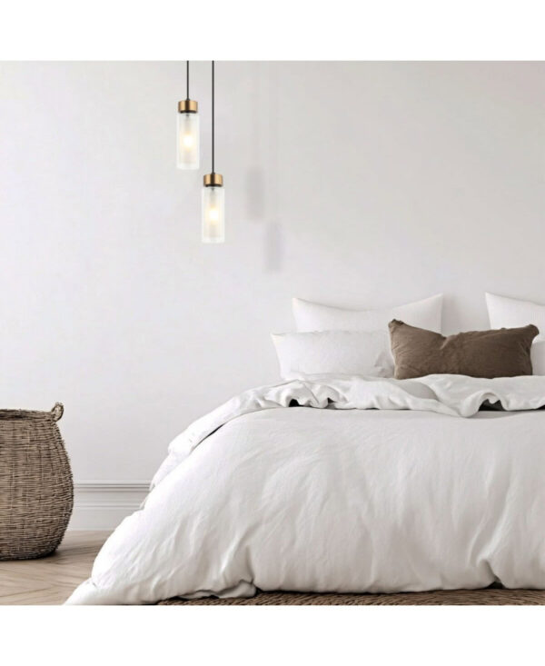 22137 PENDANT LIGHT E14 SANDY BLACK-ANTIQUE BRASS Zambelis Lights