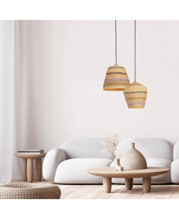 22163 PENDANT LAMP NATURAL BRAIDED WHEAT 1XE27 Zambelis Lights