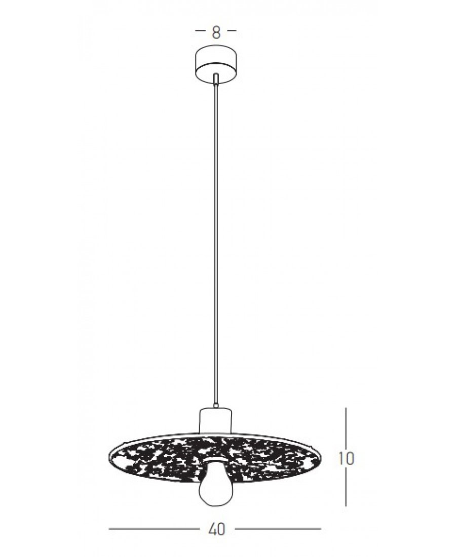 22173 PENDANT LAMP BUSH-BLACK 1XE27 Zambelis Lights
