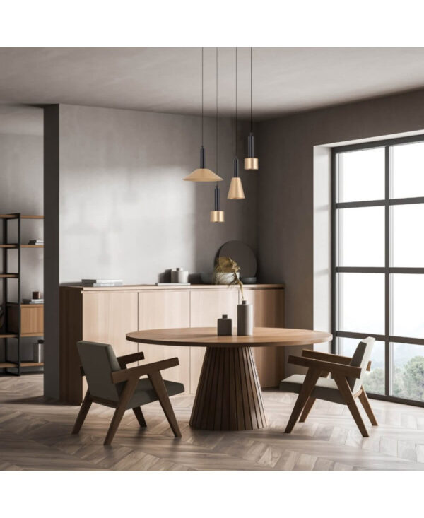 22181 PENDANT LIGHT LED 7W SANDY BLACK-GOLD Zambelis Lights