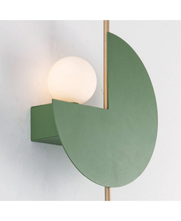 22203 WALL LAMP 1XG9 SANDY OLIVE GREEN - GOLD Zambelis Lights