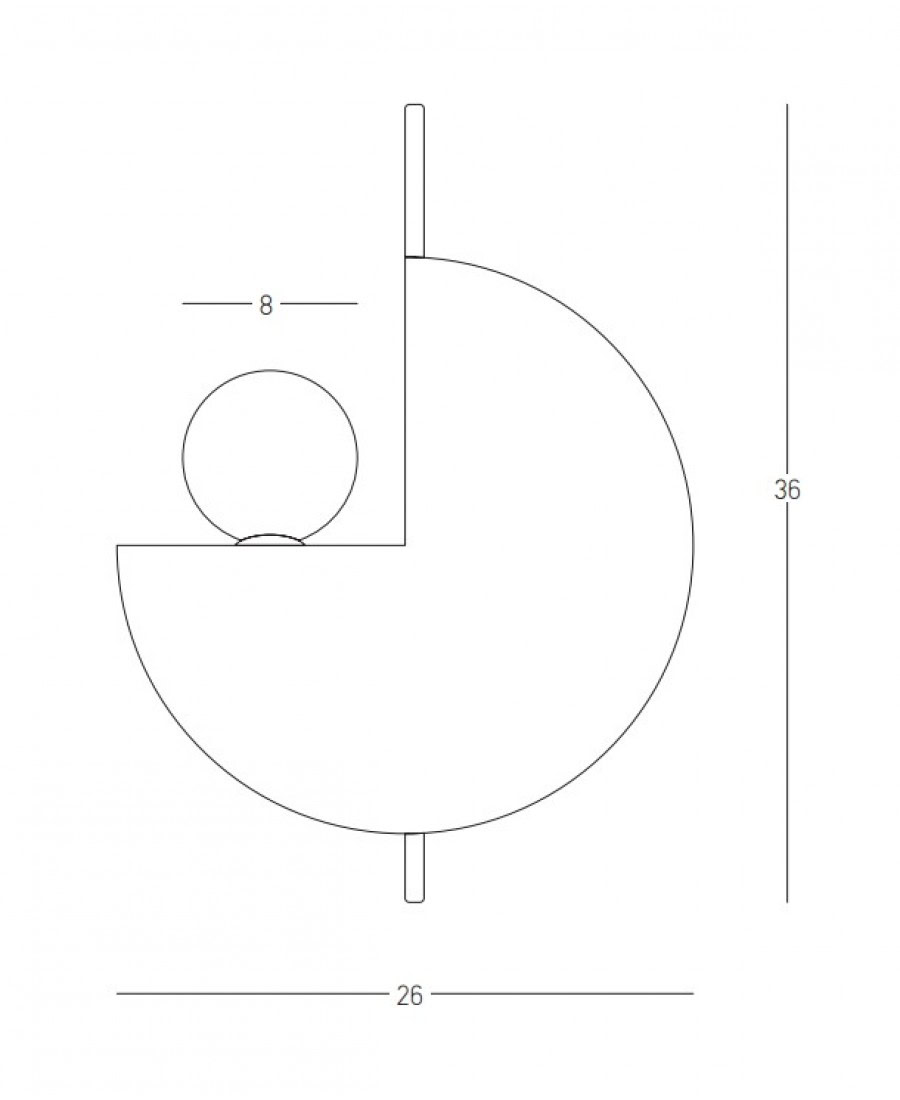 22205 WALL LAMP 1XG9 GREY - BLACK Zambelis Lights