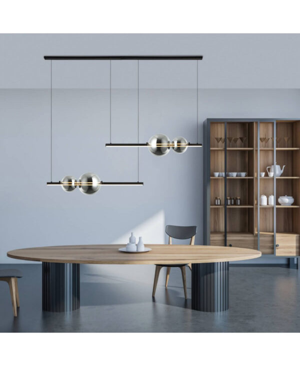 22234 PENDANT LED LIGHT 24W BLACK-SMOKE GLASS Zambelis Lights