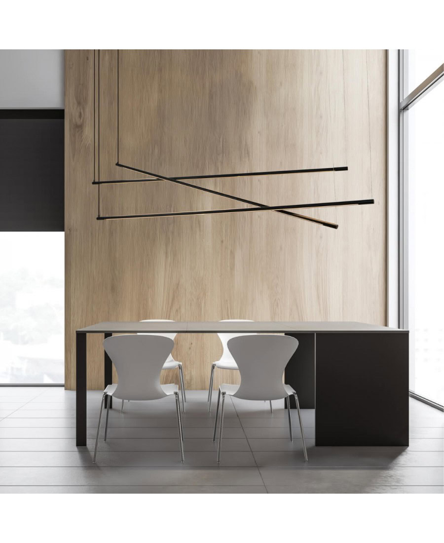 22237 LINEAR PENDANT LED LIGHT 64W BLACK SHADE Zambelis Lights