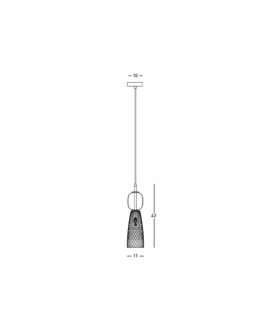 23008 PENDANT LIGHT E14 MAX 40W METAL-GLASS ANTIQUE BRASS Zambelis Lights
