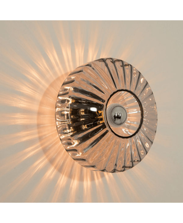 23011 CEILING/WALL LIGHT E27 MAX 40W METAL-GLASS ANODISED DARK GREY Zambelis Lights