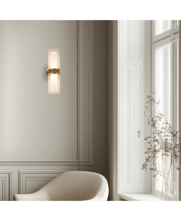 23016 SCONCE LIGHT LED 12W 3000K METAL - GLASS GOLD Zambelis Lights