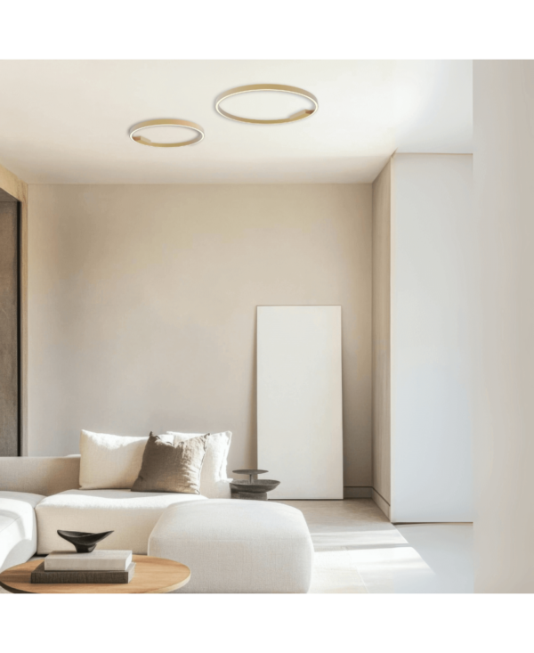 23024 CEILING LIGHT 37W 3000K ALUMINIUM-ACRYLIC GOLD SHADE Zambelis Lights