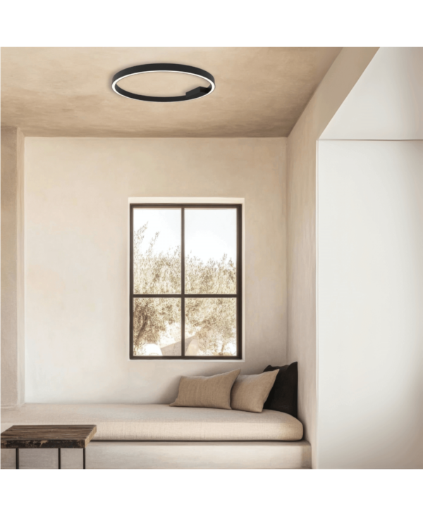 23025 CEILING LIGHT 37W 3000K ALUMINIUM-ACRYLIC BLACK Zambelis Lights