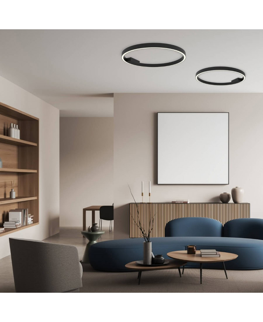 23027 CEILING LIGHT 50W 3000K ALUMINIUM-ACRYLIC BLACK Zambelis Lights