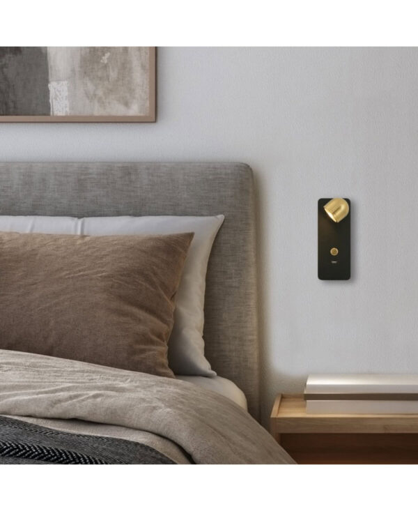 23038 HOTEL SCONCE LED LIGHT 2.5W 3000K METAL - ALUMINIUM BLACK - BRASS Zambelis Lights