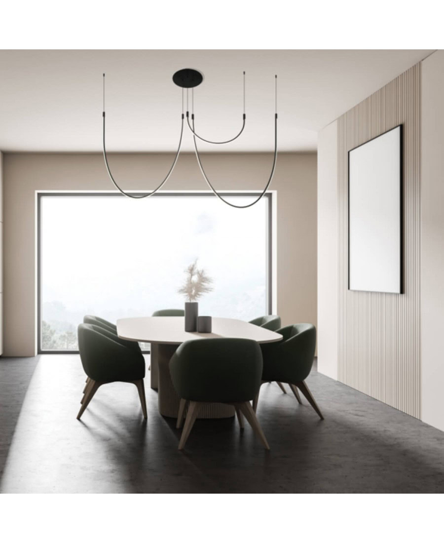 23051 CEILING LED LIGHT 46W 3000K ALUMINIUM-SILICON BLACK Zambelis Lights