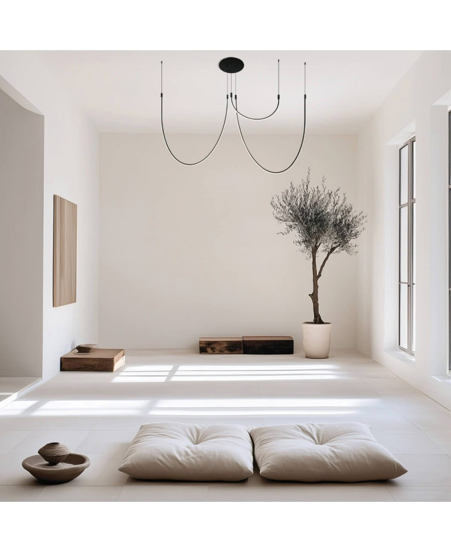 23051 CEILING LED LIGHT 46W 3000K ALUMINIUM-SILICON BLACK Zambelis Lights