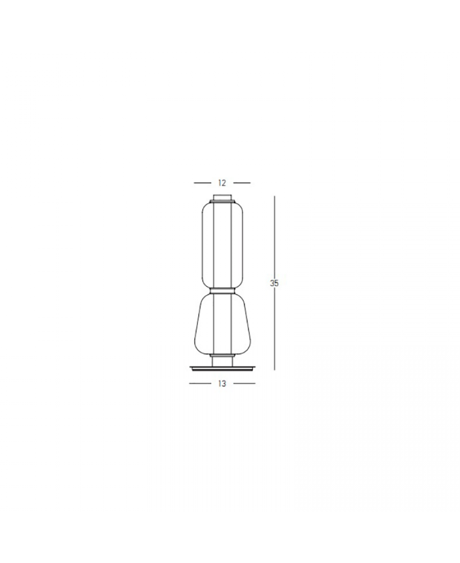23061 TABLE LED LIGHT 7W 3000K BLACK MATT METALL - SMOKED GLASS Zambelis Lights