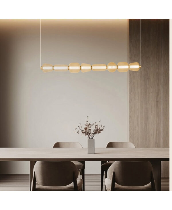 23065 PENDANT LED LIGHT 37W 3000K METAL-GLASS, GOLD-CHAMPAGNE Zambelis Lights