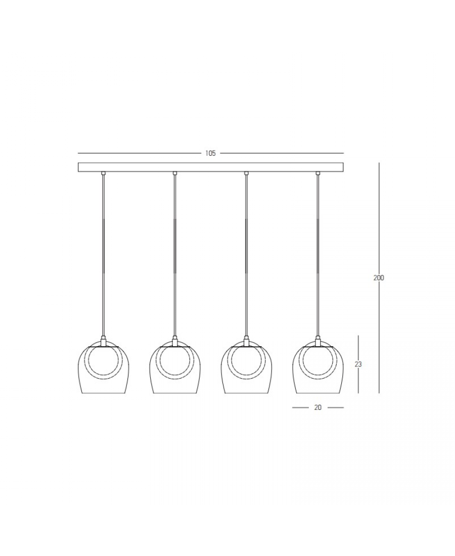 23082 LINE LED LIGHT 24W 3000K METAL-GLASS Zambelis Lights