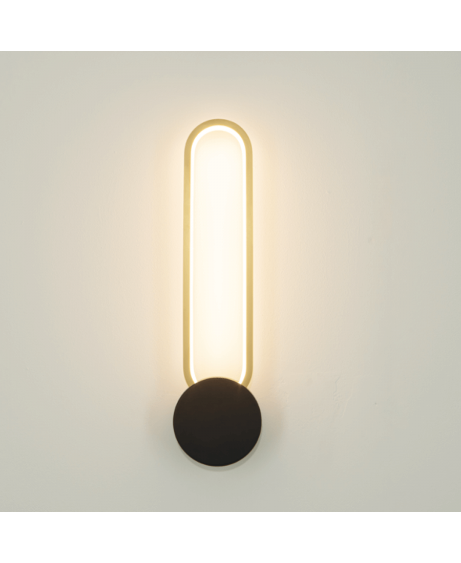 23102 SCONCE LED LIGHT 13W 3000K ALUMINIUM - SILICON, BLACK - GOLD Zambelis Lights