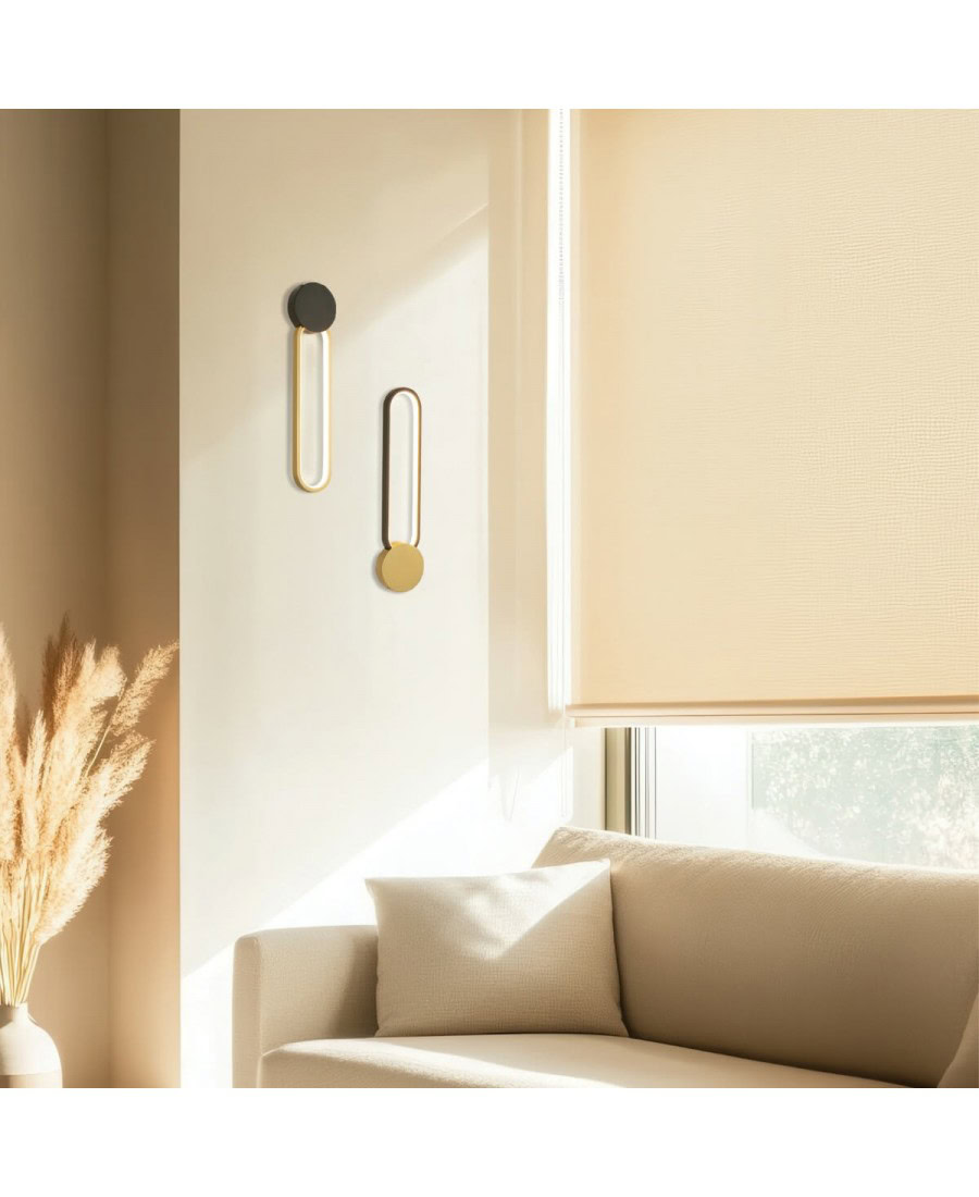 23102 SCONCE LED LIGHT 13W 3000K ALUMINIUM - SILICON, BLACK - GOLD Zambelis Lights