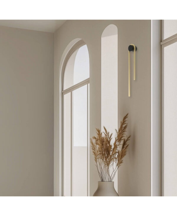 23106 SCONCE LED LIGHT 11W 3000K ALUMINIUM - PC DIFFUSER, GOLD - BLACK Zambelis Lights