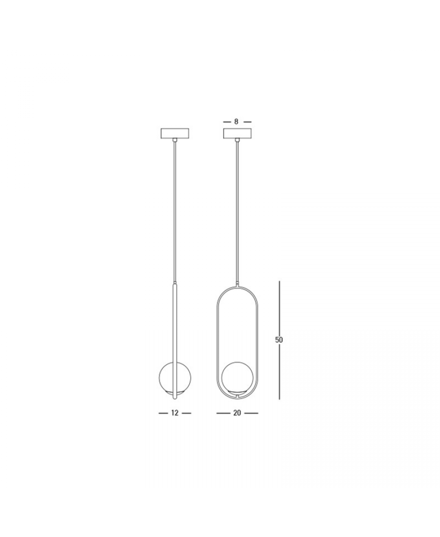 23135 PENDANT LAMP G9 MAX 7W METAL GOLD Zambelis Lights