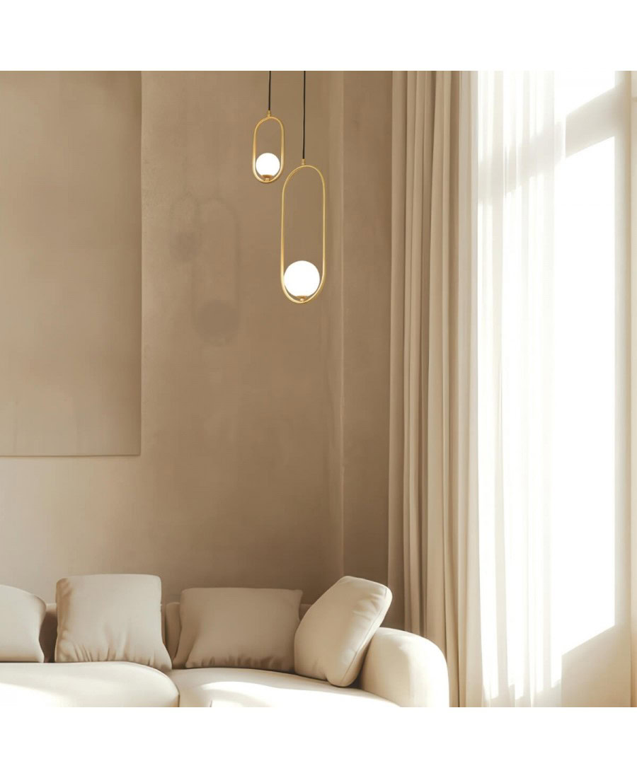 23135 PENDANT LAMP G9 MAX 7W METAL GOLD Zambelis Lights
