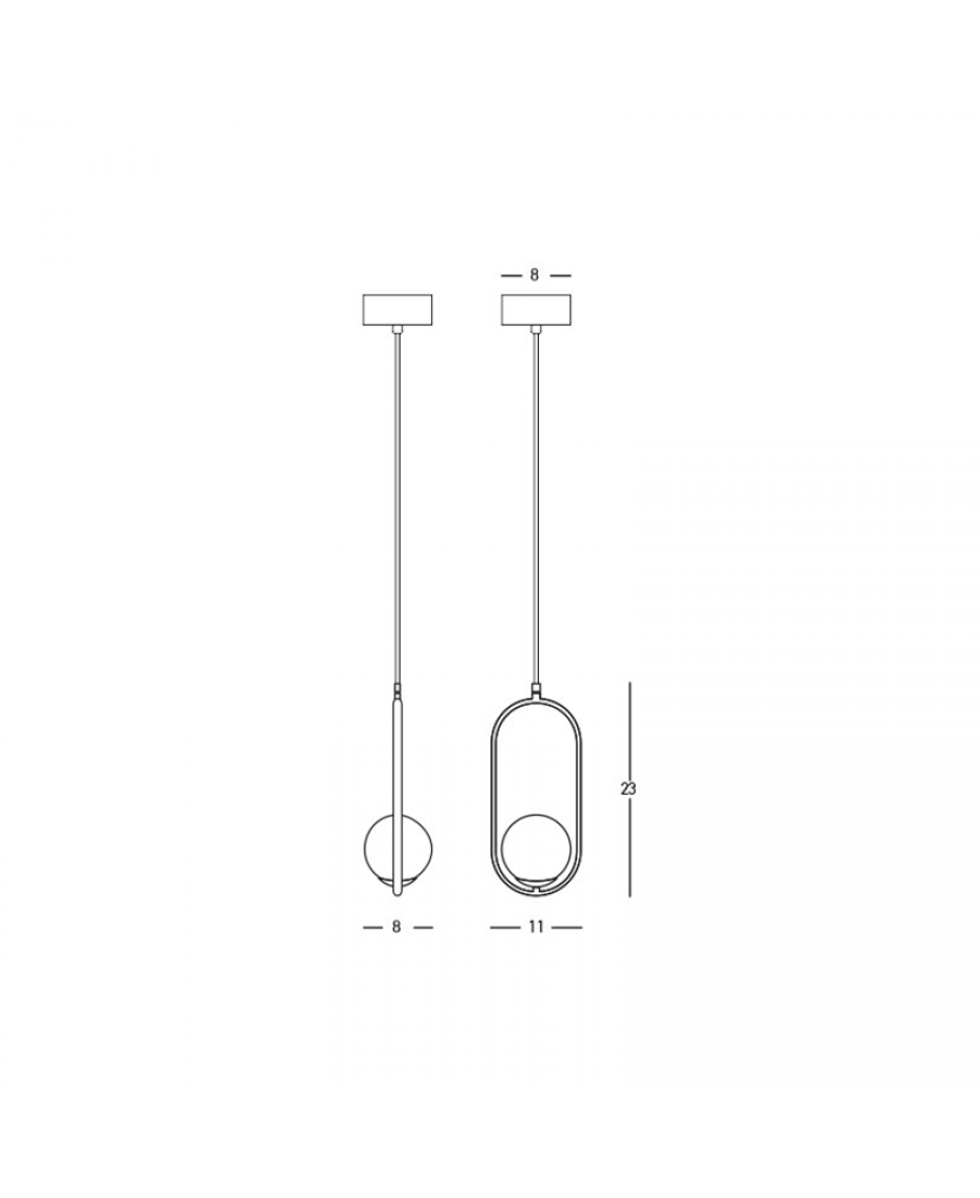 23136 PENDANT LAMP G9 MAX 7W METAL GOLD Zambelis Lights