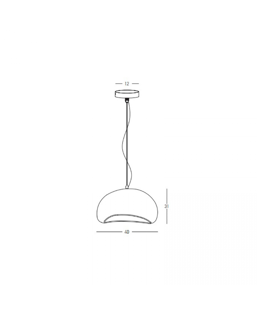 23161 PENDANT LAMP E27 MAX 15W FIBERGLASS Zambelis Lights
