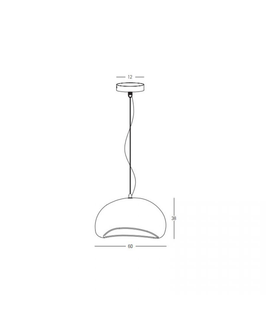 23162 PENDANT LAMP E27 MAX 15W FIBERGLASS Zambelis Lights