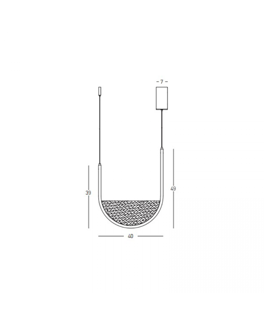 23165 PENDANT LED LIGHT 28W 3000K,4000K GOLD-CHAMPAGNE Zambelis Lights