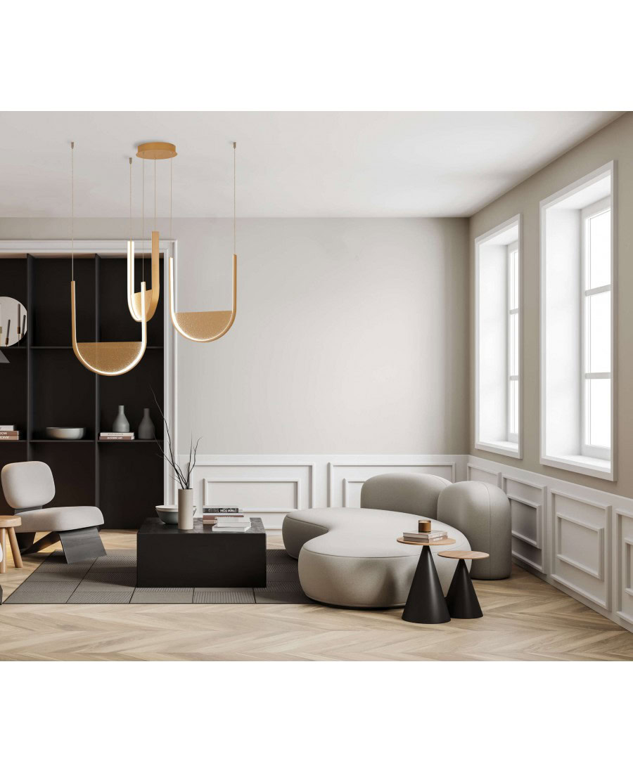23169 PENDANT LED LIGHT 54W 3000K,4000K GOLD-CHAMPAGNE Zambelis Lights