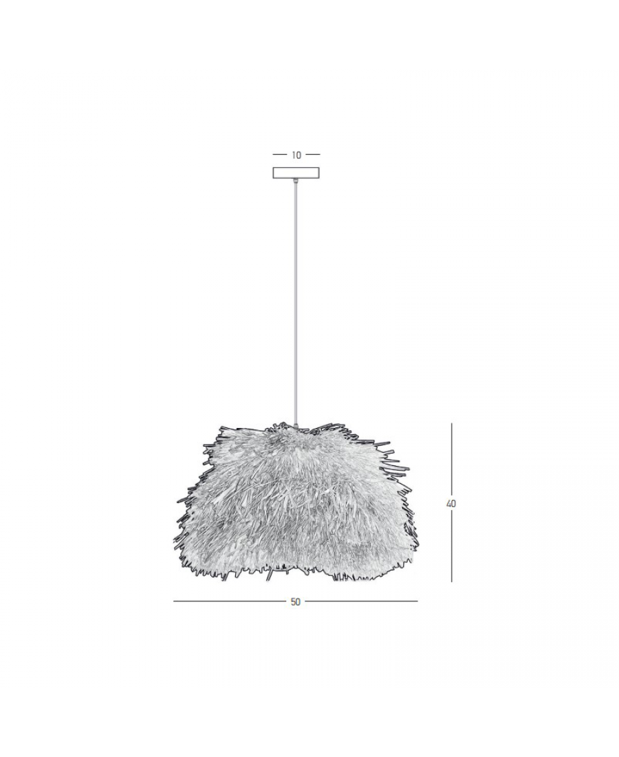 23197 PENDANT LAMP E27 MAX 20W RAFFIA NATURAL Zambelis Lights
