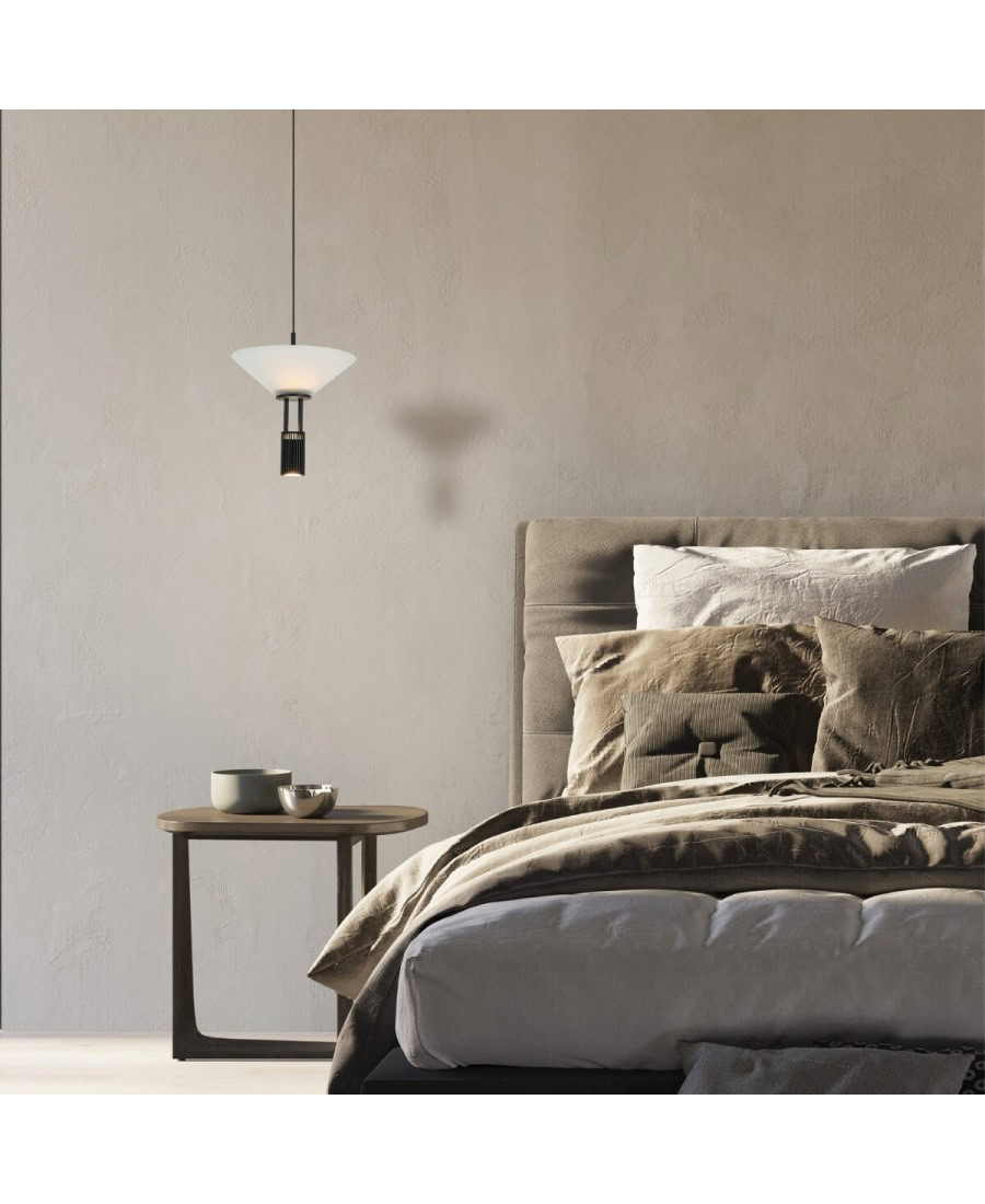 23198 PENDANT LED LIGHT 10W 3000K ALUMINIUM BLACK Zambelis Lights