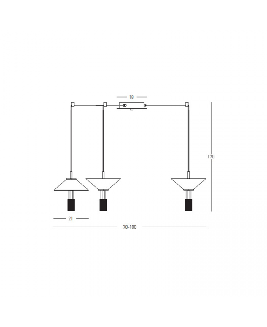 23201 PENDANT LED LIGHT 28W 3000K ALUMINIUM GOLD Zambelis Lights