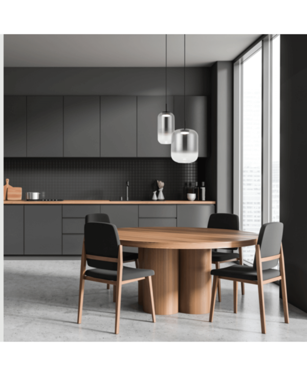 23217 PENDANT LED LIGHT 12W 3000K BLACK-SMOKED GLASS Zambelis Lights
