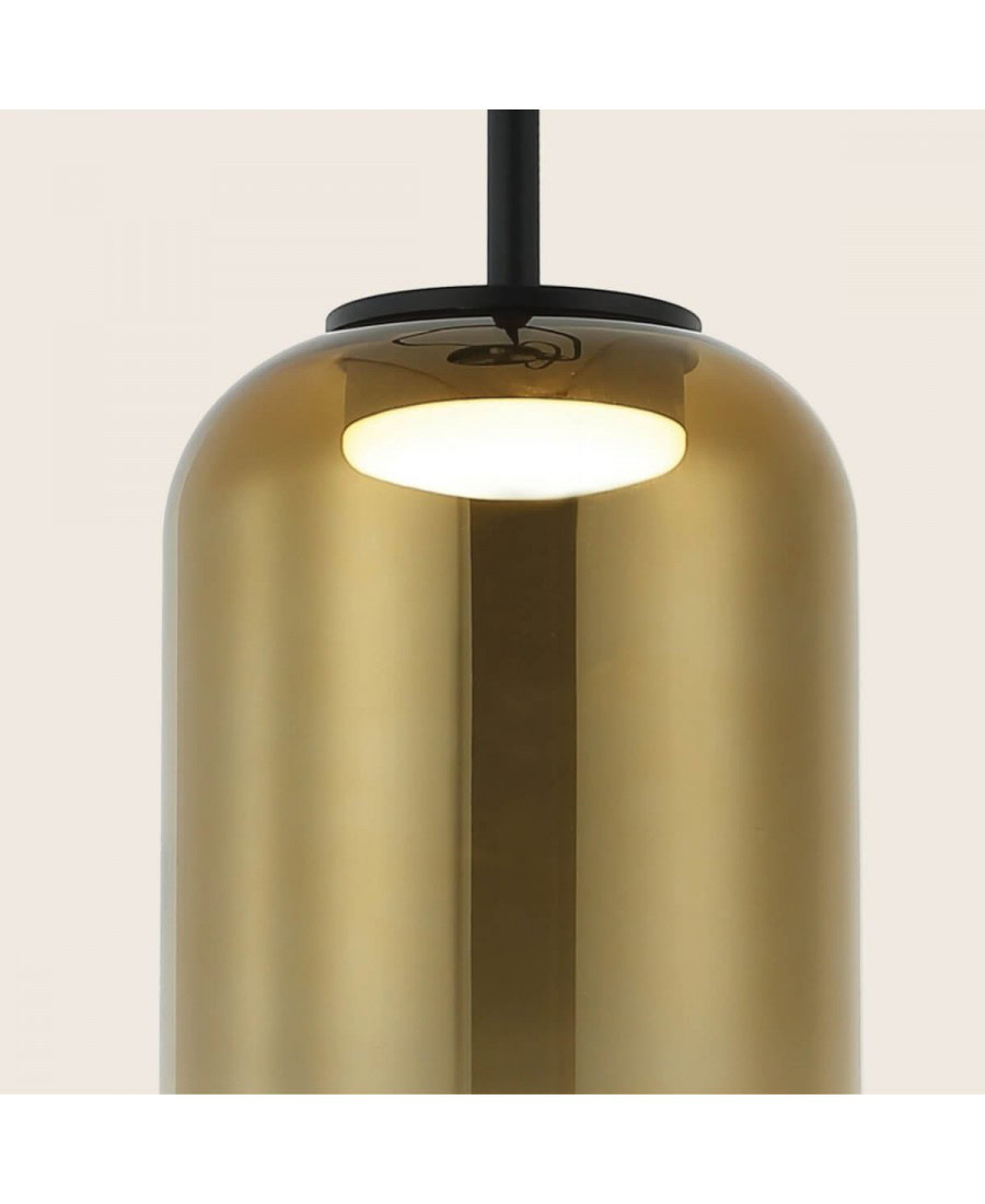 23232 LINE LED LIGHT 3X12W 3000K GLASS BLACK-GOLD Zambelis Lights