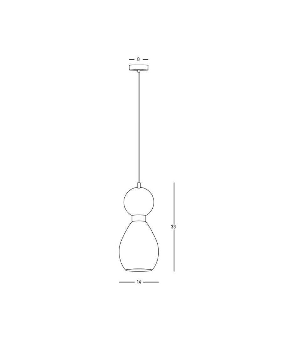 23239 PENDANT LAMP E14 MAX 15W BLACK MARBLE - BRASS Zambelis Lights