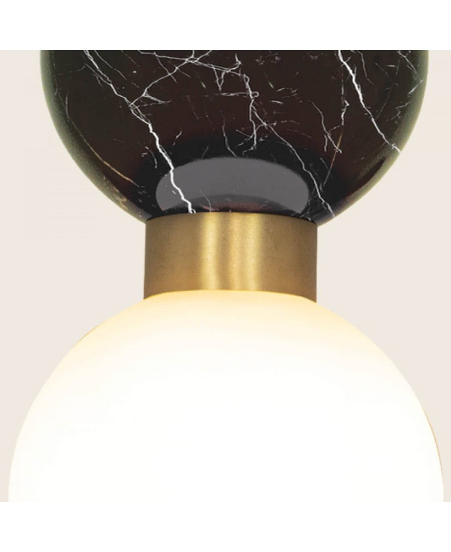 23241 PENDANT LAMP G9 MAX 7W BLACK MARBLE - BRASS Zambelis Lights