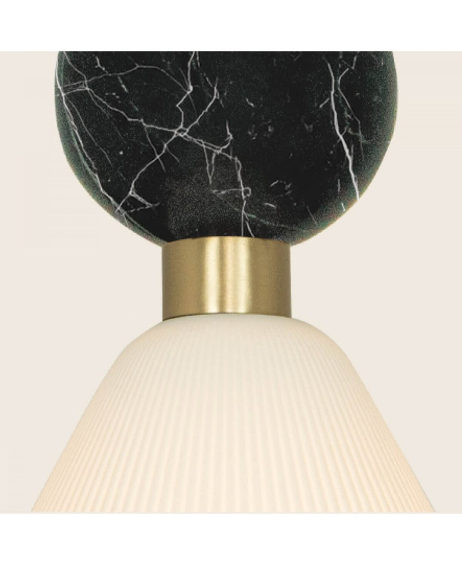 23249 PENDANT 3XE14 MAX 15W BLACK MARBLE - BRASS Zambelis Lights