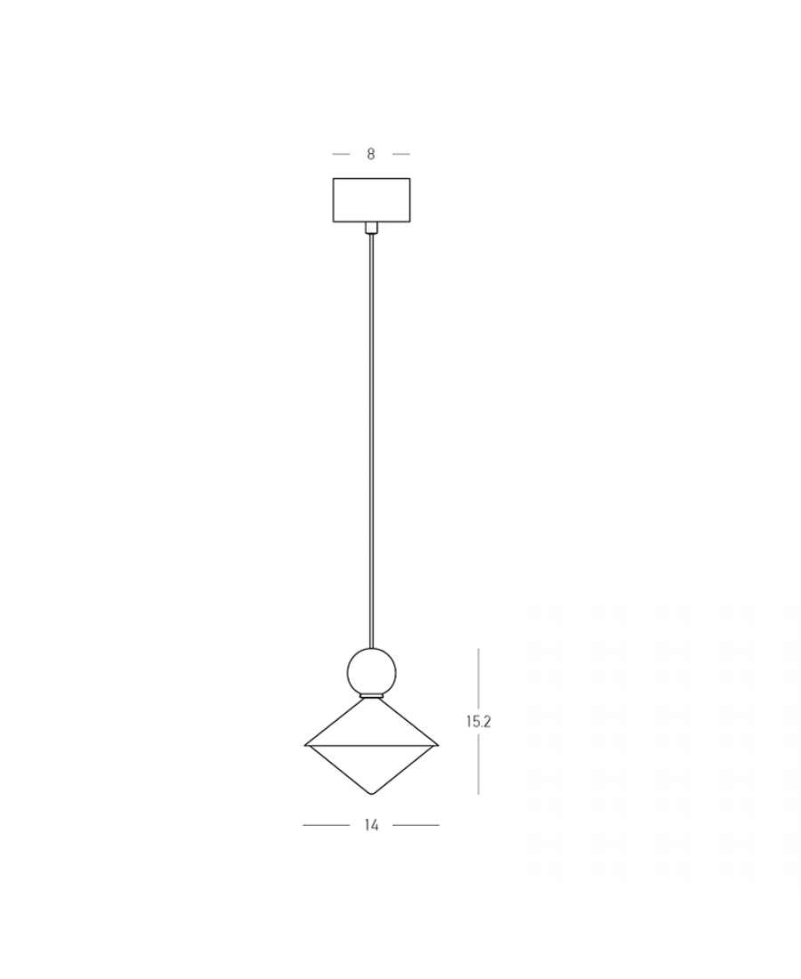 Lampa wisząca LED 25100 8W 3000K Zambelis Lights