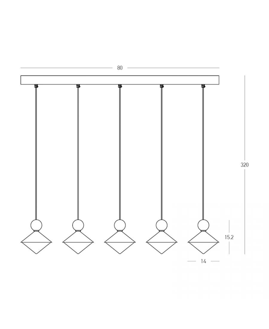 Lampa wisząca LED 25103 32W 3000K Zambelis Lights