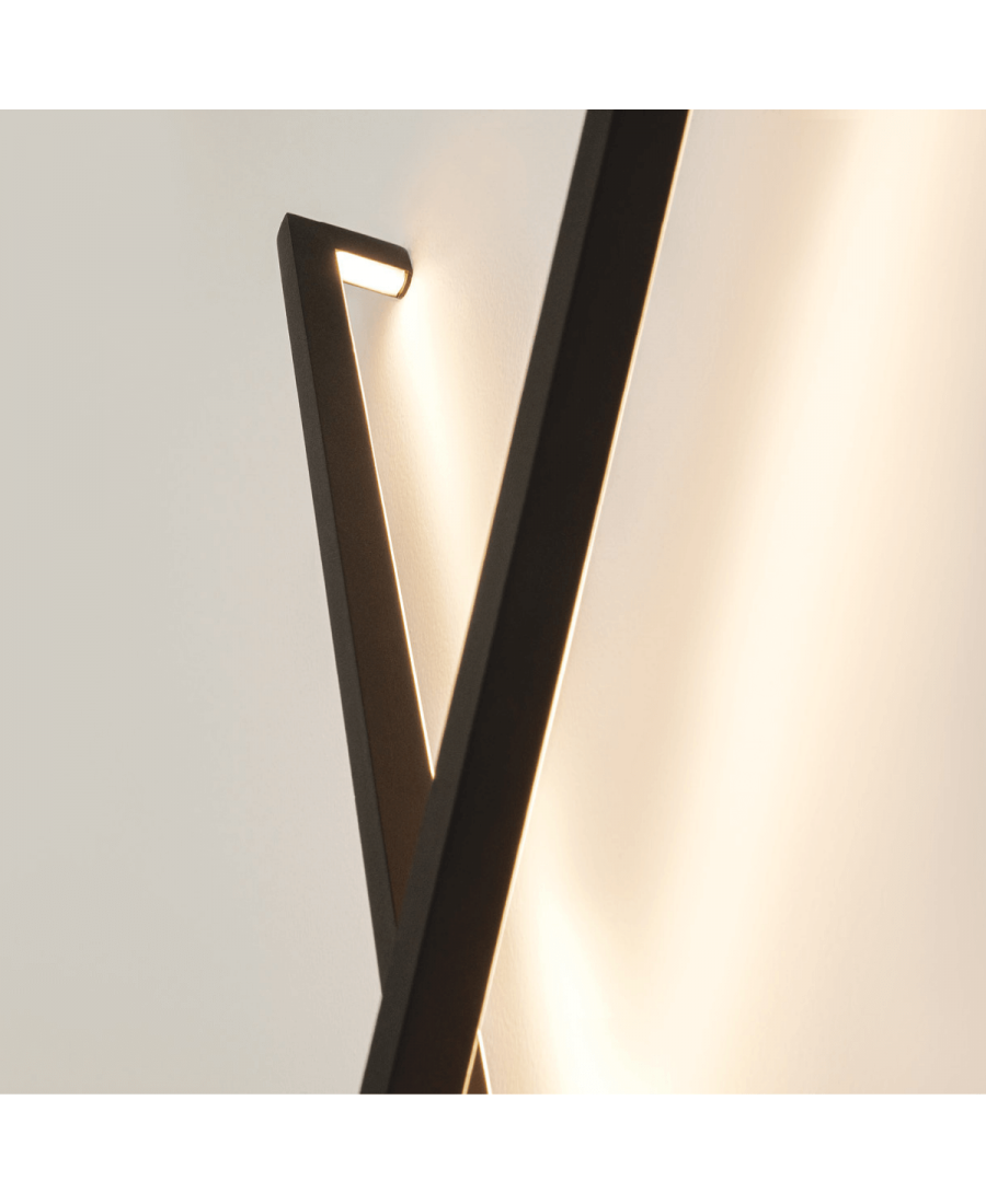 25322 WALL LED LIGHT 14W 3000K SANDY BLACK METAL - ALUMINIUM - ACRYLIC Zambelis Lights