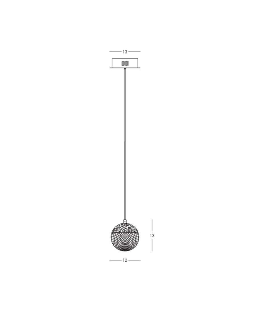 Lampa wisząca LED 25323 9W 3000K Zambelis Lights