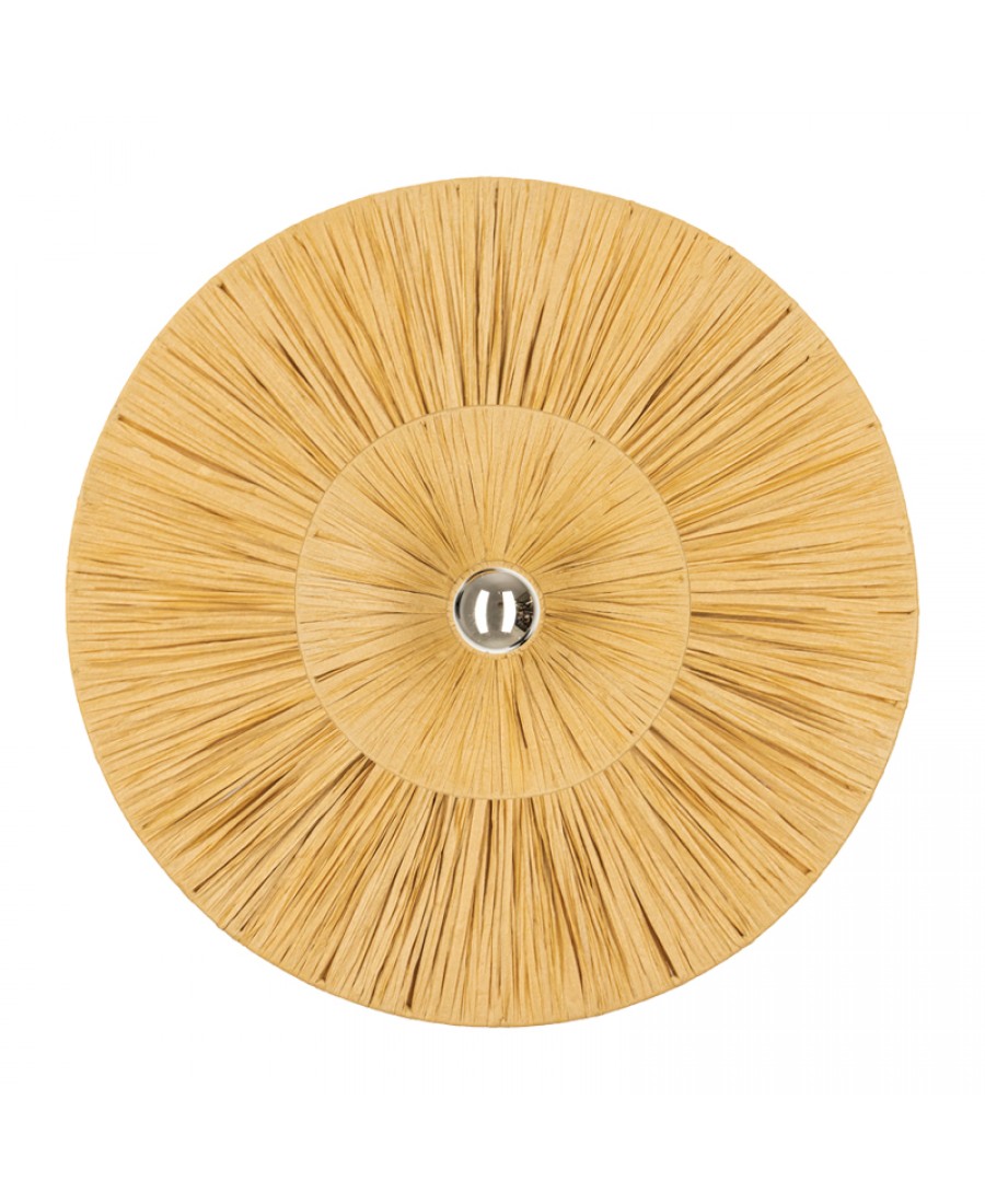 25332 WALL LIGHT 1xE27 MAX 20W METAL - NATURAL RATTAN Zambelis Lights