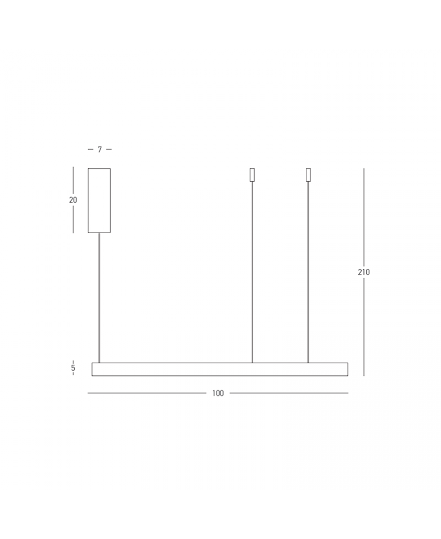 Lampa wisząca LED 25371 88W 3000K Zambelis