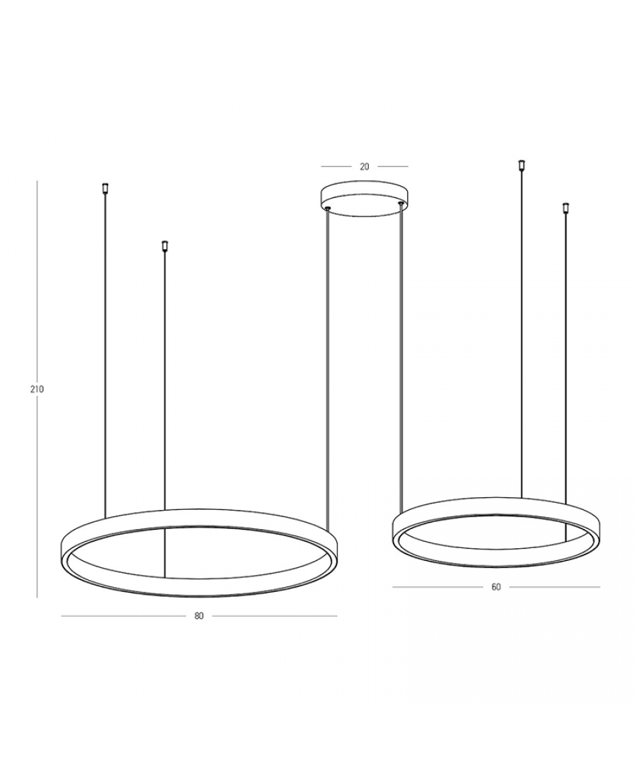 Lampa wisząca LED 25373 118W 3000K Zambelis