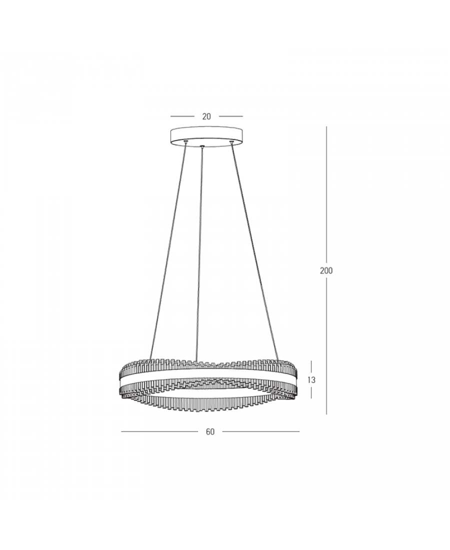 Lampa wisząca LED 25412 58W 3000K Zambelis