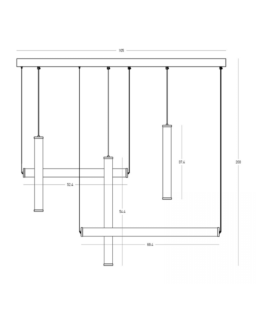 Lampa wisząca LED 25421 93W 3000K Zambelis