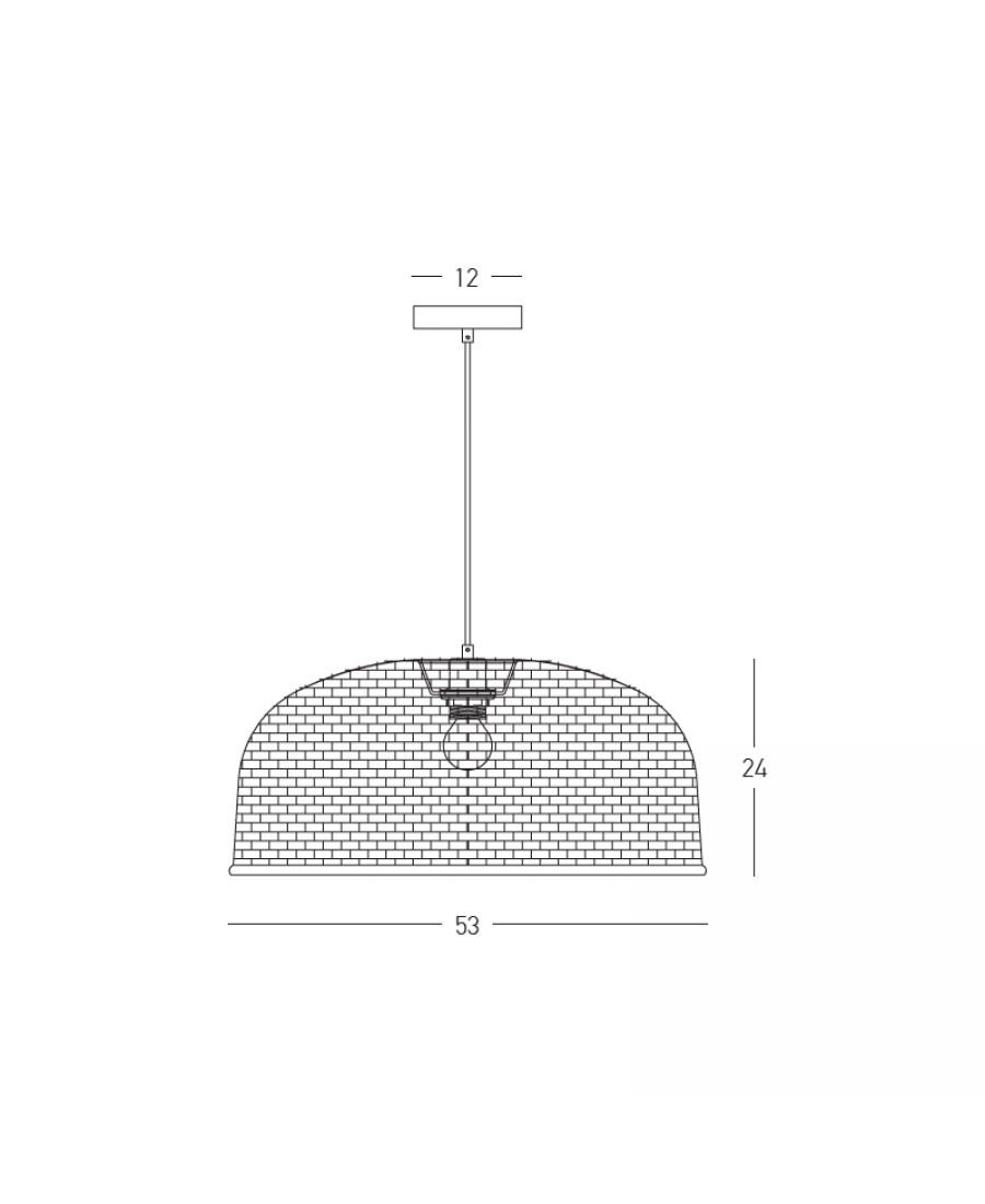 Lampa wisząca E27 25442 1x40W Zambelis