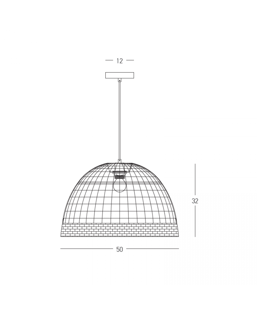 Lampa wisząca E27 25443 1x40W Zambelis